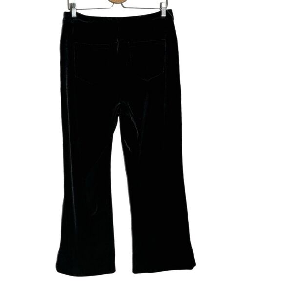 Medium BLACK VELVET BOOTCUT PANTS 30” High Rise Marc VELOUR NEW YORK ANDREW MARC - Picture 2 of 9